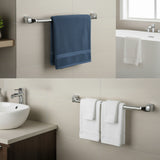 Bathroom Towel Bar – 20" Chrome-Finished Stainless Steel Wall Mount Rack with Mounting Kit – Rust-Resistant, Modern Design for Bathroom, Toilet, or Sink Area