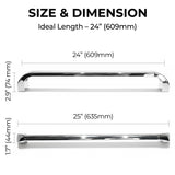 Bathroom Towel Bar – 20" Chrome-Finished Stainless Steel Wall Mount Rack with Mounting Kit – Rust-Resistant, Modern Design for Bathroom, Toilet, or Sink Area