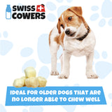 Swisscowers Cheese Crunchies for Small and Large Dogs - Made with 100% Swiss Milk, Lactose-free, Gluten-Free, No Preservatives, 80g