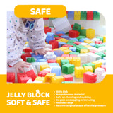 Co-Block School Set Non-Toxic BPA Free Soft Jelly Blocks Toy, 360 pcs