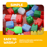 Co-Block with Car Non-Toxic BPA Free Soft Jelly Blocks Toy, 10 pcs