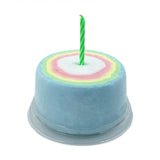 Yum'z Bites Cotton Candy Cake, Korean Rainbow Cotton Candy with Candle Included, 4 Fruity Flavors, Fun Sweet Treat for Birthday Parties and Celebrations