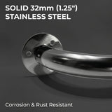 Stainless Steel Wall-Mounted Grab Bar – Heavy Duty 32mm (1.26 inch) Safety Handrail for Bathroom, Shower, Toilet – Elderly, Pregnant, Disabled Support Handle