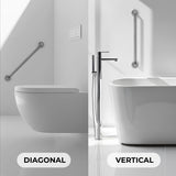 Stainless Steel Wall-Mounted Grab Bar – Heavy Duty 32mm (1.26 inch) Safety Handrail for Bathroom, Shower, Toilet – Elderly, Pregnant, Disabled Support Handle