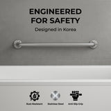Stainless Steel Wall-Mounted Grab Bar – Heavy Duty 32mm (1.26 inch) Safety Handrail for Bathroom, Shower, Toilet – Elderly, Pregnant, Disabled Support Handle