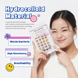 CATCH ME PATCH Emoticon Love Yourself – Hydrocolloid Spot Cover Patches with Cute Emoticon Designs, Waterproof & Ultra-Thin, 72 Count
