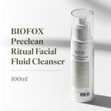 BIOFOX Preclean Ritual Facial Fluid Cleanser 100ml – Gentle pH 5.5 Cleanser with Natural Surfactant, Shea Butter & Peptides – Hydrating Daily Facial Wash for All Skin Types