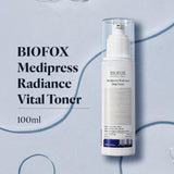 BIOFOX Medipress Radiance Vital Toner 100ml – pH 5.5 Boosting Toner with Peptides, Niacinamide & Hyaluronic Acid – Skin Balance & Hydration for All Skin Types