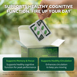 MEMORYTURN Ginkgo Biloba & Lion's Mane Mushroom Dietary Supplement, Memory & Circulation Support, Vitamin B Complex, Probiotics, 30-Day Supply