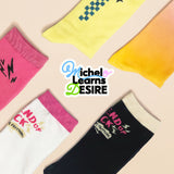 Michelo Learns DESIRE Let’s Rock 1 – Statement Socks / Unisex, White
