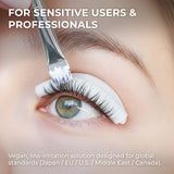 Minilong Eyelash Perm (1st Agent, 2nd Agent: 1g each - 10 Sets) - gentle, low-odor, irritation-free formula with naturally derived ingredients for safe, long-lasting curls