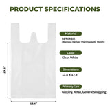 RETARCH Disposable White Plastic Bag XL, 100 pieces