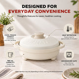 Rangemate Signature Microwave Searing Grill Pan, 750°F (400°C) Searing Crisper with Lid, Quick Meals Multi-Cooker for RV and Dorm, 100% Dishwasher Safe