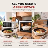 Rangemate Signature Microwave Searing Grill Pan, 750°F (400°C) Searing Crisper with Lid, Quick Meals Multi-Cooker for RV and Dorm, 100% Dishwasher Safe