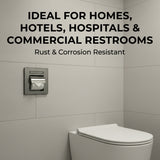 Recessed Toilet Paper Holder with Push Tray – Wall-Mounted, Brushed Nickel Stainless Steel – Space-Saving, Hygienic, Rust-Resistant Bathroom Tissue Dispenser