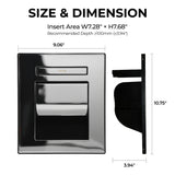 Recessed Toilet Paper Holder with Push Tray – Wall-Mounted, Chrome-Finished Stainless Steel – Space-Saving, Hygienic, Rust-Resistant for Modern Bathrooms