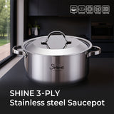 SHINE 3PLY Stainless steel Saucepot (3 types)