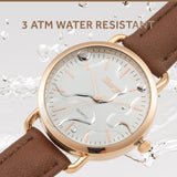 SIARGO SG-002 SWB Caper Collection 28mm Women’s Quartz Watch with Italian Leather Strap - 4 Colors