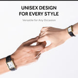 SIARGO Fennel 28mm Unisex Watch with Guilloché Brass Case, Sapphire Glass, Cowhide Leather Strap, and Swiss Ronda Quartz Movement (Gold & White Black)