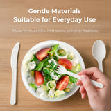 Eco-friendly disposable dishware cutlery set (spoon, fork, knife)