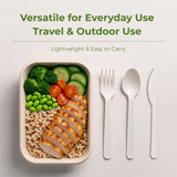Eco-friendly disposable dishware cutlery set (spoon, fork, knife)